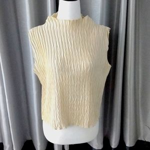 Libra Ladies high neck cream top, Large